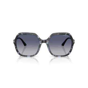 Imagem de Óculos de Sol Vogue Eyewear 0VO5561S 31474L Tam 56 / Azul Tartaruga - Lentes Azul Gradiente