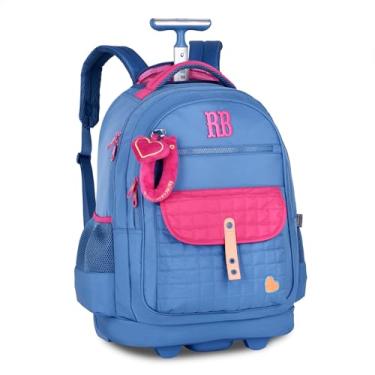 Imagem de Mochila de Rodinhas Escolar Feminina Rebecca Bonbon Oficial (Azul)