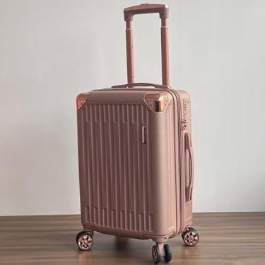 Imagem de Mala de Bordo ABS 10kg 17” a 21” Polegadas Mala de Viagem com Rodinhas 360° Cadeado Código (Rose-18”(9KG) Modelo-DDD333)