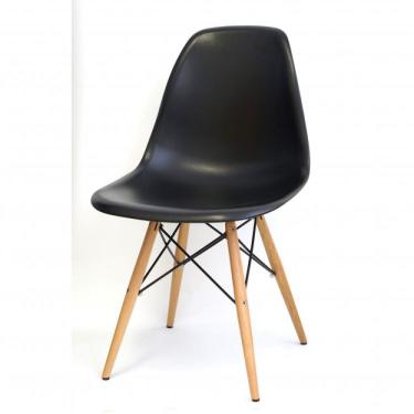 Imagem de Conjunto 2 Cadeiras Eames Dkr Base Madeira Or Design Preto