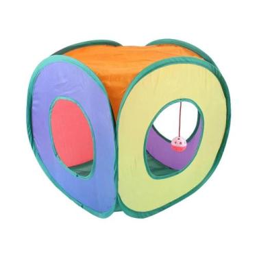 Imagem de Brinquedo Para Gato Em Forma De Túnel Arco-Íris, Brinquedo Dobrável Pa