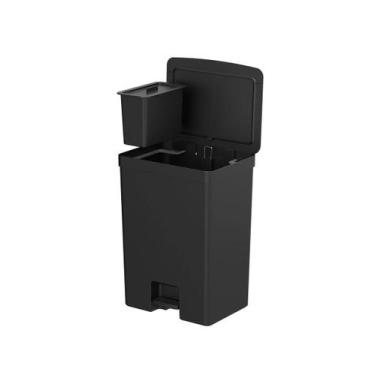 Imagem de Lixeira com Pedal OU Trium 46L + 4L Preto