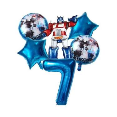 Imagem de Balões Do Optimus Prime Bumblebee Para Meninos, 6 Peças, Decorações Pa