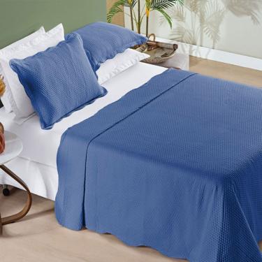 Imagem de Cobre Leito Ally Original Padrão Dupla Face Barato - Marinho