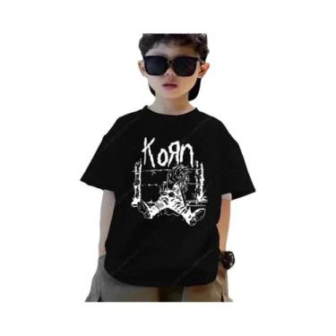 Imagem de Camiseta Infantil Unissex Retrô De Banda De Rock, Estilo Gótico Metal 