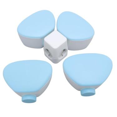 Imagem de Generic Recipiente de Viagem para Fórmula para Bebês, Dispensador Portátil de Fórmula para Bebês, Recipiente para Leite Em pó Com Armazenamento de Lanches, Ideal para Alimentação Em Movimento, Comida para e Lanches (Azul)