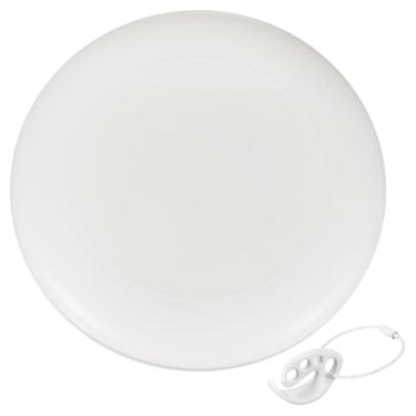 Imagem de YELARXI Disco voador, disco esportivo de 10,7 polegadas e 175 g e plástico e branco com anel de transporte - adequado para (exterior/praia/acampamento/parque/animal de estimação/pro/iniciantes)