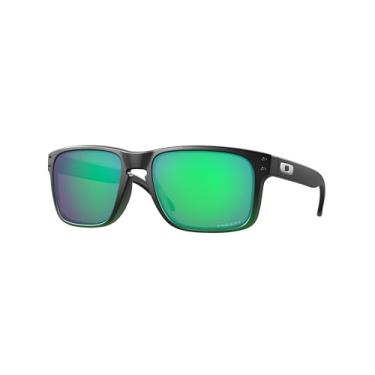 Imagem de Oakley Pacote de óculos de sol OO9102: OO 9102 HOLBROOK 9102E4 Holbrook Jade Fade Prizm Jade e kit de acessórios de coleira preta grande