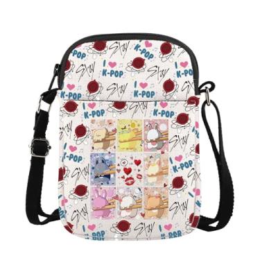 Imagem de WSNANG K-POP Group SKZ Bolsa tiracolo K-POP Cartoon Member Shoulder Bag Stay Fandom Gifts Music Lover Gifts K-POP Merchandise, Stay Cb