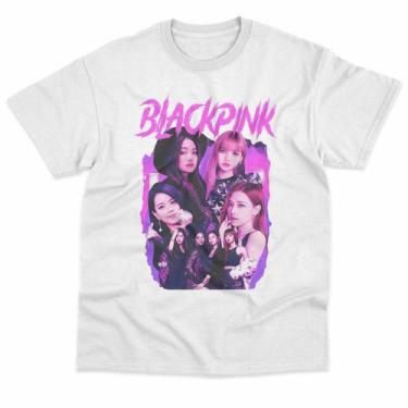 Imagem de Camiseta Black Pink Banda Coreana Kpop Basica Estampada Unissex 100% A