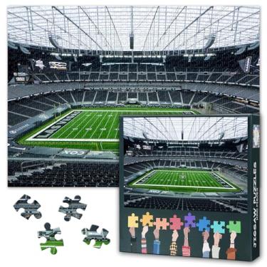 Imagem de Quebra-cabeça para adultos 1000 peças - Nevada Allegiant Stadium (27,5 x 19,7 polegadas), quebra-cabeças desafiadores de campo esportivo de futebol para adultos, jogo familiar para homens e mulheres