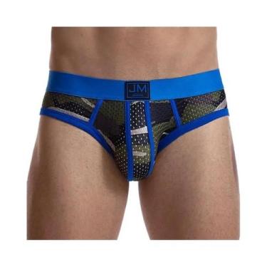 Imagem de Cuecas Masculinas De Nylon Respirável Com Baixa Cintura Camufladas - J