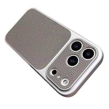 Imagem de LYJSMGZ Capa à prova de choque para iPhone 17 Pro Max/Air/17 Pro/17, cobertura total de lente ultra-limão, capa de telefone à prova de poeira, capa anti-impressão digital, cinza, 17