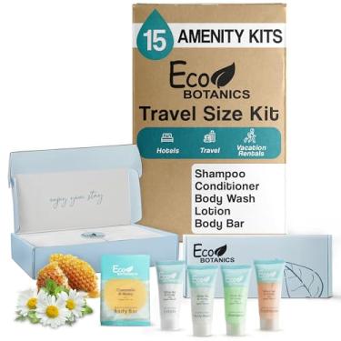 Imagem de Terra Pure Kit De Amenidades Eco Botanics, Produtos De Higiene Pessoal Para Hotéis Em Caixa, Conjunto A Granel De 0,85 Oz, Tamanho De Viagem, Xampu, Condicionador, Loção, Sabonete Líquido E Sabonete