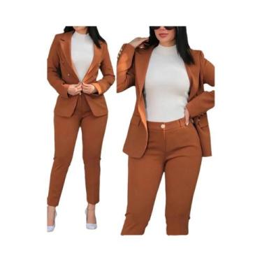 Imagem de Conjunto De Moda Feminina De Outono Com Blazer E Calças De 2 Peças, Ci