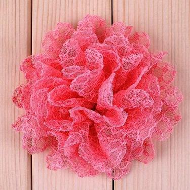 Imagem de 10 peças, 9,5 cm, aplique de enfeite de renda, flores artificiais, chiffon e véu de noiva, pêssego