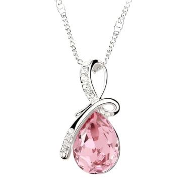 Imagem de Colar com pingente de cristal de lágrima de anjo moderno para mulheres, presentes de aniversário para mães e mulheres, One Size, Metal, Sem Pedra Preciosa