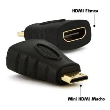 Imagem de Adaptador HDMI Fêmea p/ Mini HDMI Macho - 3D, Full HD