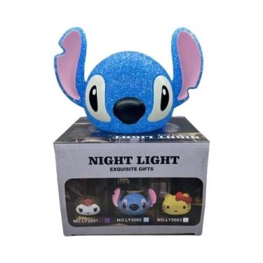 Imagem de Luminária De Mesa USB Lilo & Stitch 3D Com Projeção De Partículas Para