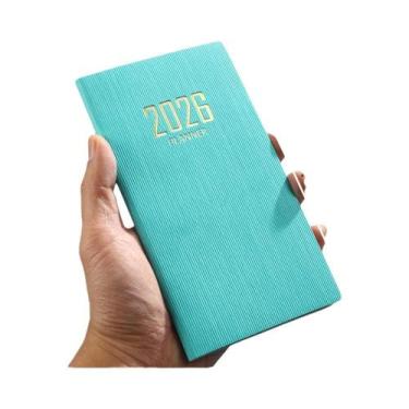Imagem de Caderno De Calendário Em Couro A6 2026 Com 128 Páginas, Caderno De Pla