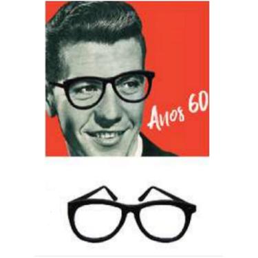 Imagem de Kit C/ 5 Óculos Nerd Black Anos 60 Carnaval Festas Eventos