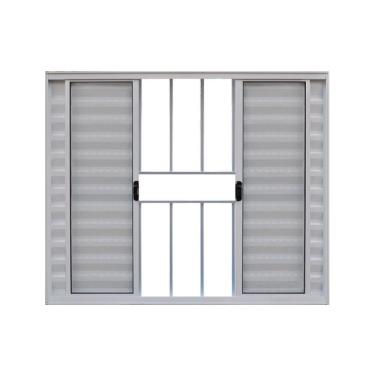 Imagem de Veneziana 6 Folhas De Correr C/grade 1.00 X 1.00 Alumínio Branco Linha Modular - Hale