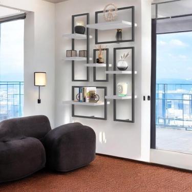 Imagem de Conjunto 7 Prateleiras Industrial Branco - Pleno