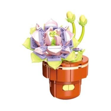 Imagem de Conjunto De Blocos De Montar DIY Para Meninas: Buquê De Flores Eternas