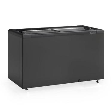 Imagem de Freezer Plano Vidro Reto Deslizante Ghd400lb Gelopar Expositor 395 Litros All Black Gelopar 220v