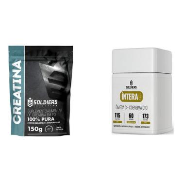 Imagem de Kit Creatina 150g Ômega 3 Com Coenzima Q10 Soldiers Nutrition-Unissex