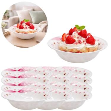 Imagem de 12 Tigelas Melamina 18cm Branca Ideal Restaurante Hotel Buffet - Emila
