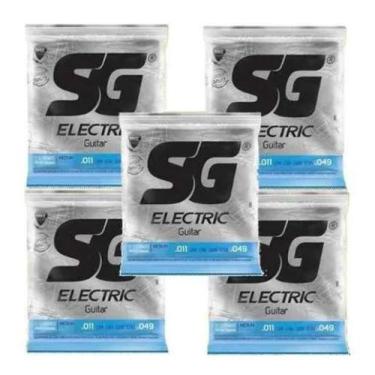Imagem de Kit 5 Encordoamento Guitarra 011 / 049 Sg Niquel - IZZO