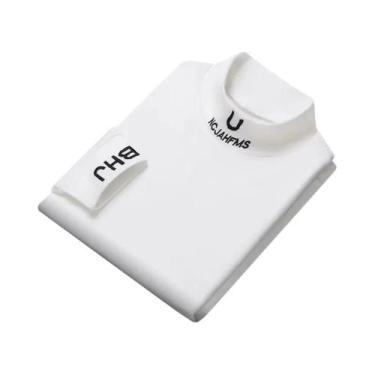 Imagem de Camiseta De Manga Longa Com Gola Alta Para Homens, Moda De Outono, Sué