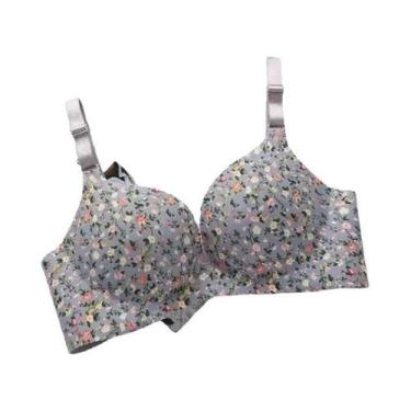 Imagem de Sutiã Push-up Sem Costura Com Estampa Floral Para Mulheres, Lingerie S