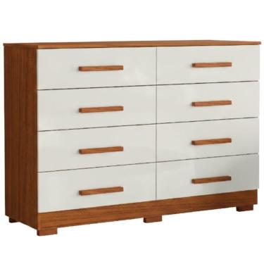 Imagem de Comoda 8 Gavetas 136 Cm Mdp 2014148 Armoveis - Cinamomo Off White