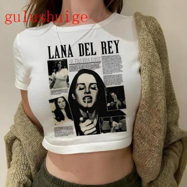 Imagem de Camiseta Vintage Feminina Harajuku De Manga Curta, Lana Del Rey Ldr, G