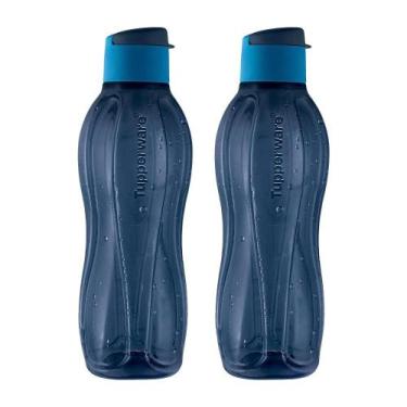 Imagem de Kit 2 Garrafas de Água Tupperware Eco Tupper Azul 1L