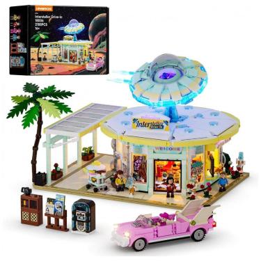 Imagem de Conjunto de blocos de montar Lumibricks Interstellar-Diner com iluminação LED, 2188 peças, tema viagem espacial