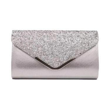 Imagem de Bolsa Clutch Envelope Feminina Brilhante E Elegante Para Festas, Casam