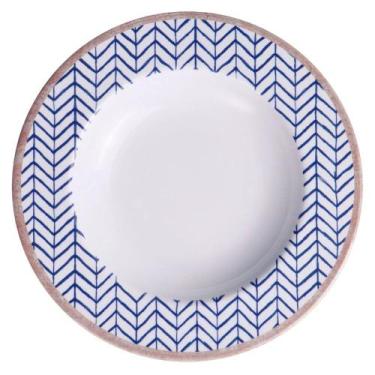 Imagem de Prato Fundo Tramontina Abstratta em Porcelana Decorado 23cm, UNICA