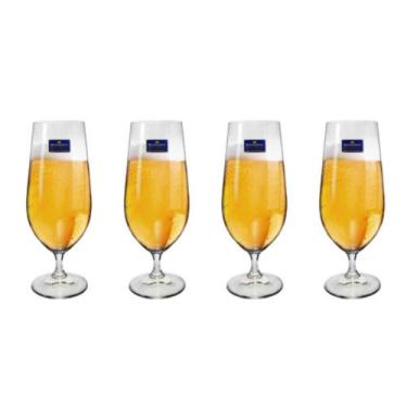 Imagem de Jogo 4 Taças De Cerveja Chopp Bohemia Cristal Titanium 380ml