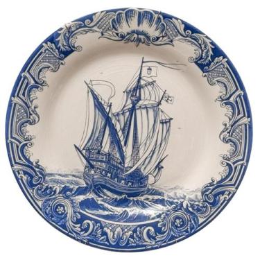 Imagem de Prato Decorativo Portugues Artesanal Luiz Salvador MOD 3 - Casa Raffae