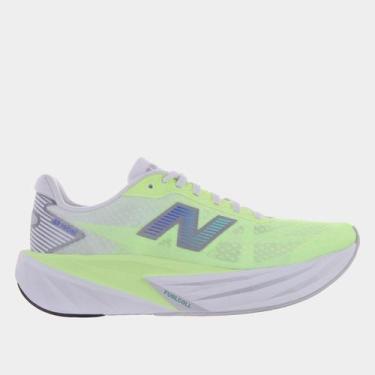 Imagem de Tênis New Balance Fuelcell Rebel V5 Feminino, Verde claro, Prata, 36