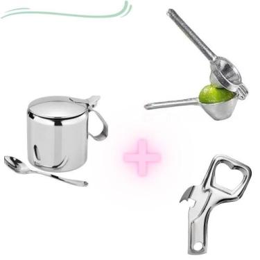 Imagem de Kit - 1 Espremedor de Limão + 1 Açucareiro + 1 Abridor - Art House