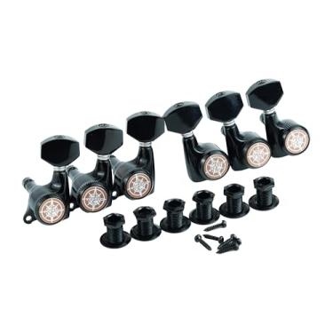Imagem de Guyker 6 peças de afinadores de bloqueio de guitarra (mão 3L + 3R) - 1:18 com trava de...