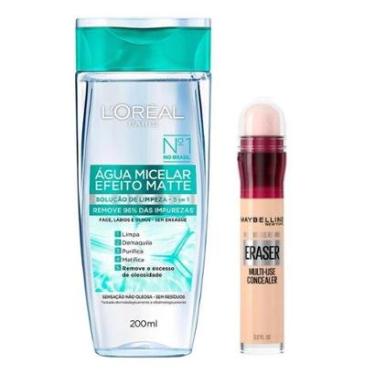 Imagem de L’Oréal Paris + Maybelline Kit - Água Micelar Efeito Matte + Corretivo Líquido Ivory Kit-Feminino