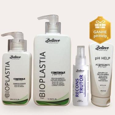 Imagem de Kit Progressiva Orgânica 1L + Reconstrutor 100ml + Acidificante pH Hel