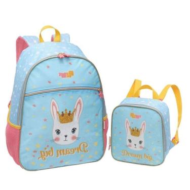 Imagem de Kit Mochila e Lancheira Escolar Infantil Dream Big Azul - Pacific