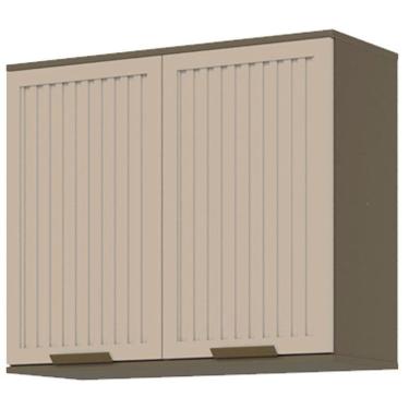 Imagem de Armário Aéreo 2 Portas Ripado 80 cm Connect Duna Cristal  – Henn
