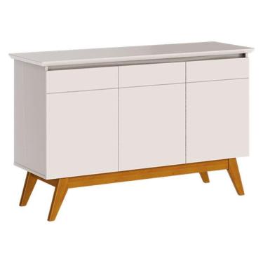 Imagem de Aparador para Sala Buffet Classic 3 Portas com Gaveta Off White - Imcal